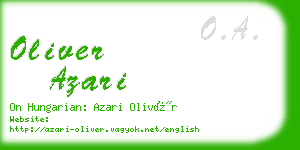 oliver azari business card